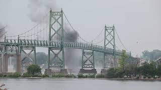 Bettendorf Iowa I74 Bridge Demolition 2023 [upl. by Imled]