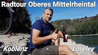 Radtour Oberes Mittelrheintal von Koblenz zur Loreley auf dem Rheinradweg [upl. by Nahgeem]