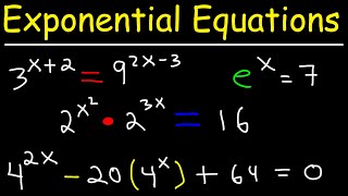 Solving Exponential Equations [upl. by Suivatal]