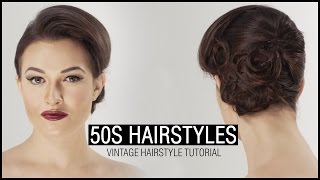 How To Do 50S HAIRSTYLE  Vintage Hairstyle Tutorial [upl. by Derril426]