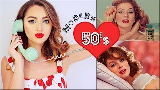 Recreating CLASSIC 50s Makeup amp Hair Tutorial  Vintage Beauty [upl. by Nathanson263]