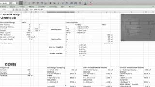 Concrete Slab Formwork Design Example [upl. by Jollenta]