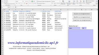 ExcelVBA Gestion Base de Données [upl. by Baram]