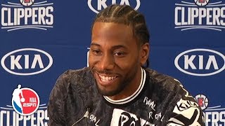 Kawhi gets laughs at Clippers introductory press conference with Paul George  NBA on ESPN [upl. by Fredenburg]