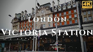 London Victoria Station Walk Through England 4K [upl. by Nnoryt]