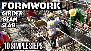 FORMWORK BEAM GIRDER AND SLAB BUILDING CONSTRUCTION [upl. by Inimak875]