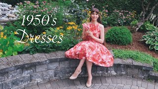 VINTAGE 1950s LOOKBOOK Part 1 Party Dresses [upl. by Gianina451]