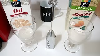 Oat Milk vs Almond Milk part 2 Frothing Test [upl. by Ainwat]