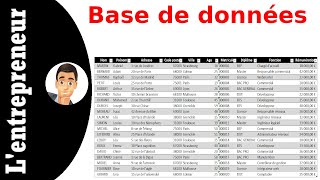 Faire une base de données sur Excel [upl. by Douville839]