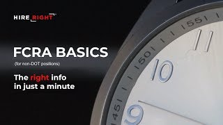 FCRA Basics  In One Minute [upl. by Adamec344]