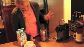 Nespresso Aeroccino Plus Frother Review Frothing Almond Milk [upl. by Harrad]